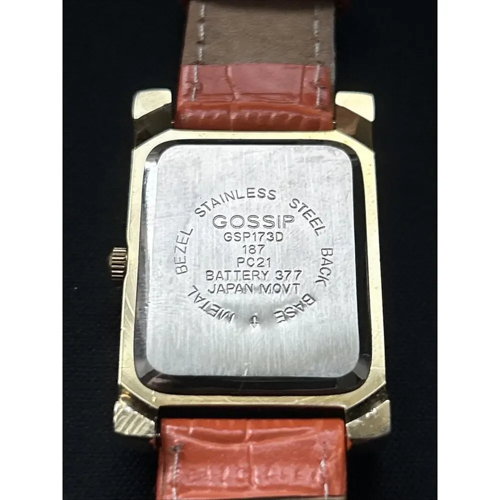 Gossip Gold Tone Orange Band Women’s Quartz Watch